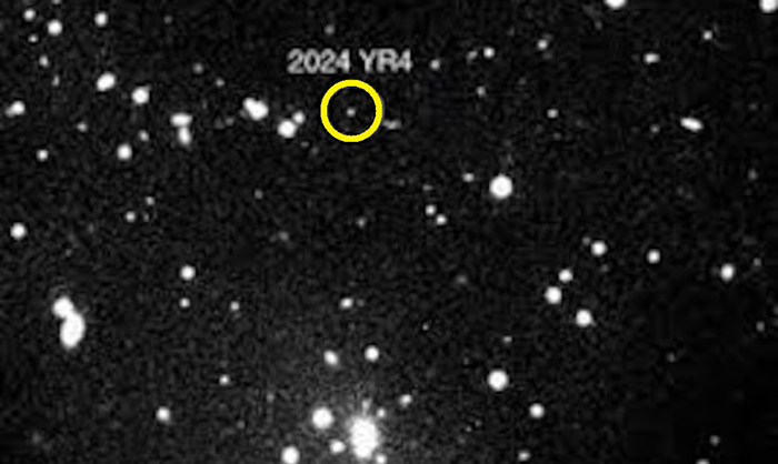 Las posibilidades de colisión del asteroide 2024 YR4 con la Tierra se redujeron a la mitad